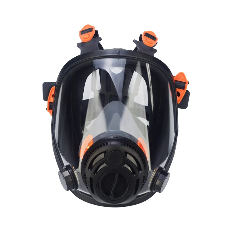 XYEHS Full Face Gas Dust Mask Respirator (Mask Only), Anti-Fog Polycarbonate Visor Facepiece Protector Super Wide  Clear Vision