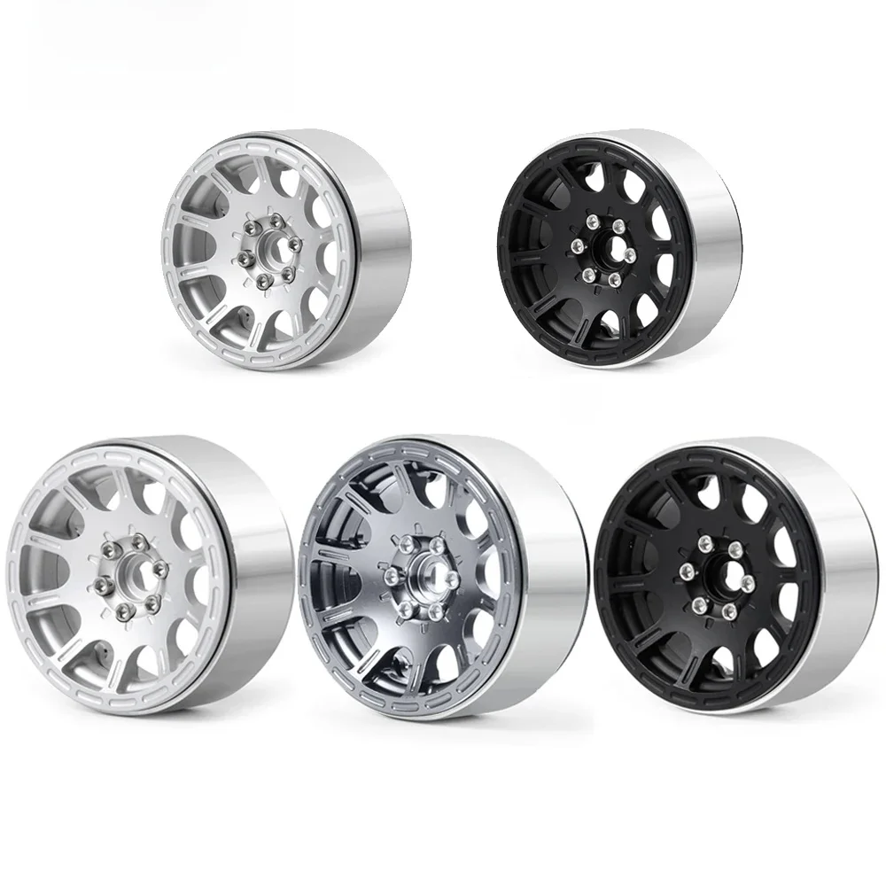 AXSPEED 4 stuks 1.9/2.2 inch Legering Metalen Beadlock Velgen voor 1/10 Schaal AXIALE SCX10 D90 CC01 RC Crawler Auto Upgrade Onderdelen - afbeelding 2