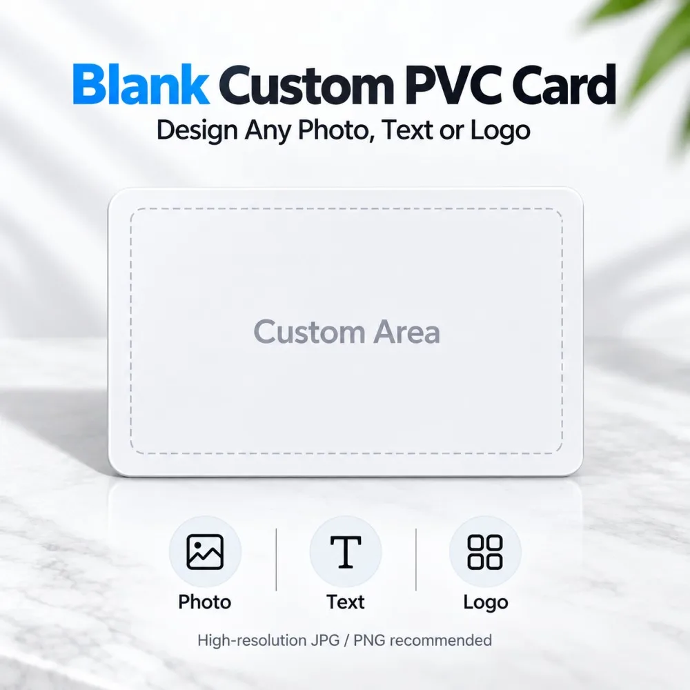 Custom PVC ID Card Personalized Photo Logo Plastic Identification Badge Waterproof Printed Employee Student Business Name Card