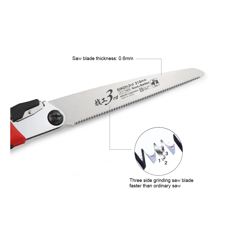 KAKURI Folding Saw Designed for Single-Hand Use Cutting Tool for Woodworking Manual Saw Made in JAPAN 41182 41193