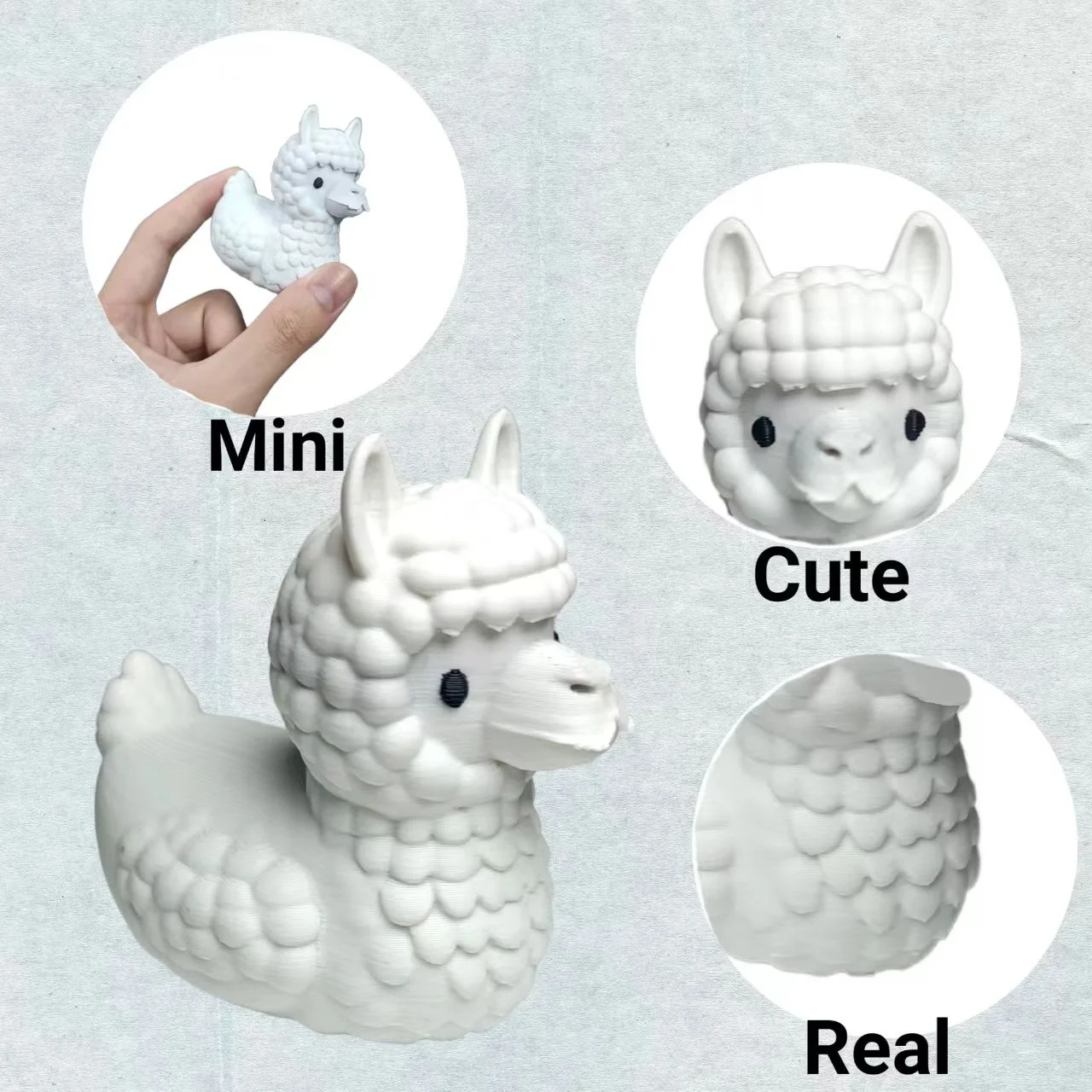 Cute Alpaca Duck Figurine, Mini Animal Statue, Unique Llama Duck Hybrid Decor for Home Office Desk, Funny Gift for Animal Lovers