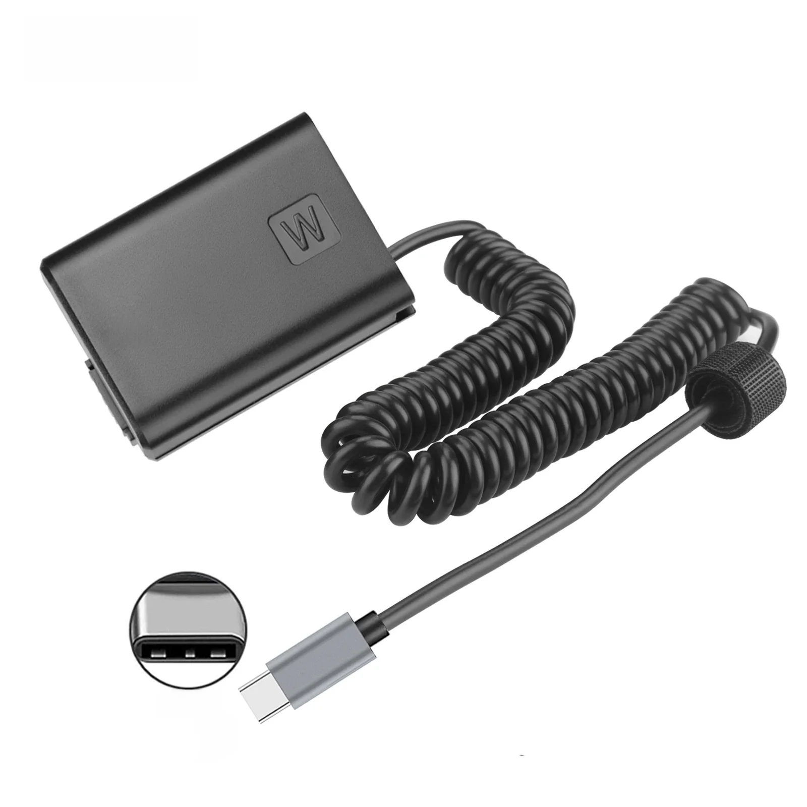 USB-C NP-FW50 atrapa akumulatora zasilacz AC-PW20 dla Sony Alpha A6400 ILCE-6400 6500 6300 6000 5100 5000 3000 aparat — zdjęcie produktu 7