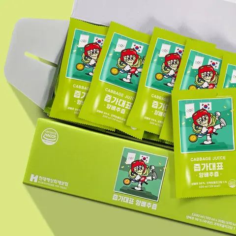 즙가대표 순수 양배추즙 100ml 120포