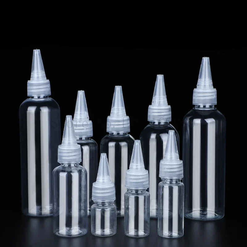 50 Stuks Plastic Knijpflessen Lege Druppelflesje Clear Lotion Fles Verf Dispenser Applicator 15ml 20ml 30ml 50ml 60ml 100ml - afbeelding 2