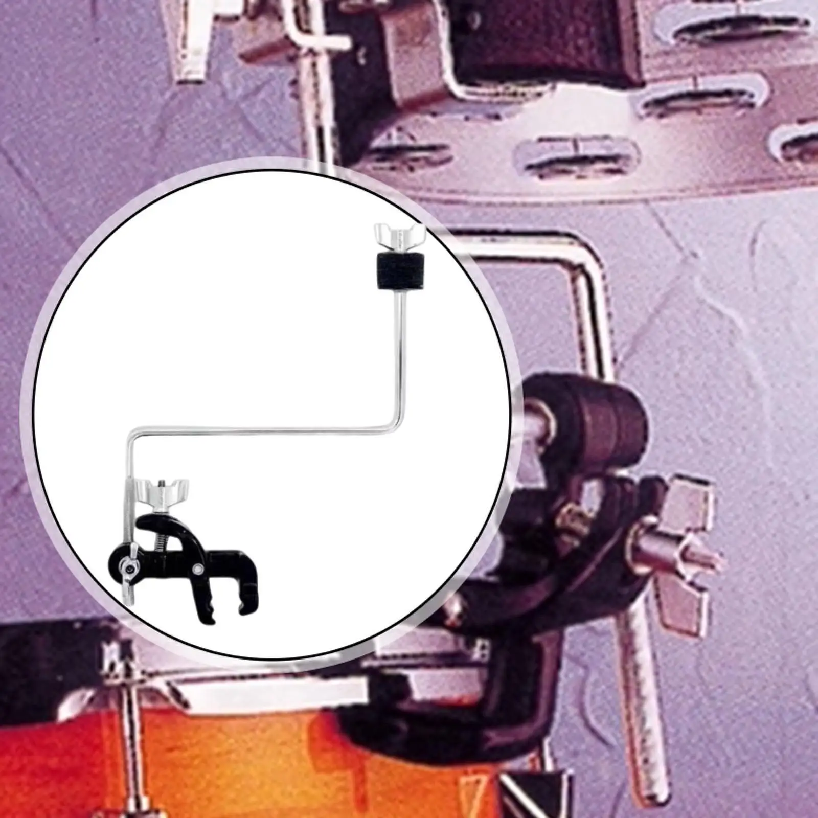 Jaw Drum Mount Universal Cowbell Clamp Bracket Stainless Steel Percussion Acces for Cowbell Tambourine Drum Set Percussion Mount