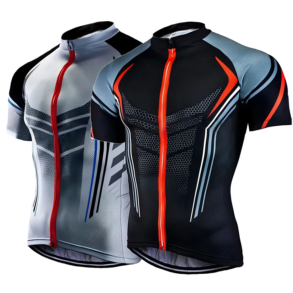 AliExpress NONE cycling Men Jersey Bike Black Red Gray Shirt Summer Breathable Short Sleeve Bike Clothes