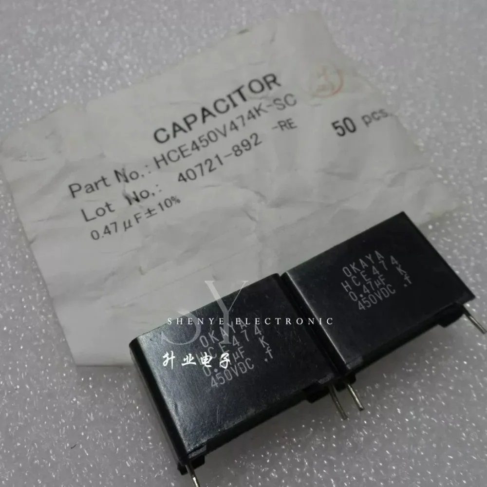 10pcs/lot 0.47uf 450V 470nf u47 474 K Brand New 22mm Film Capacitor HCE450V474K