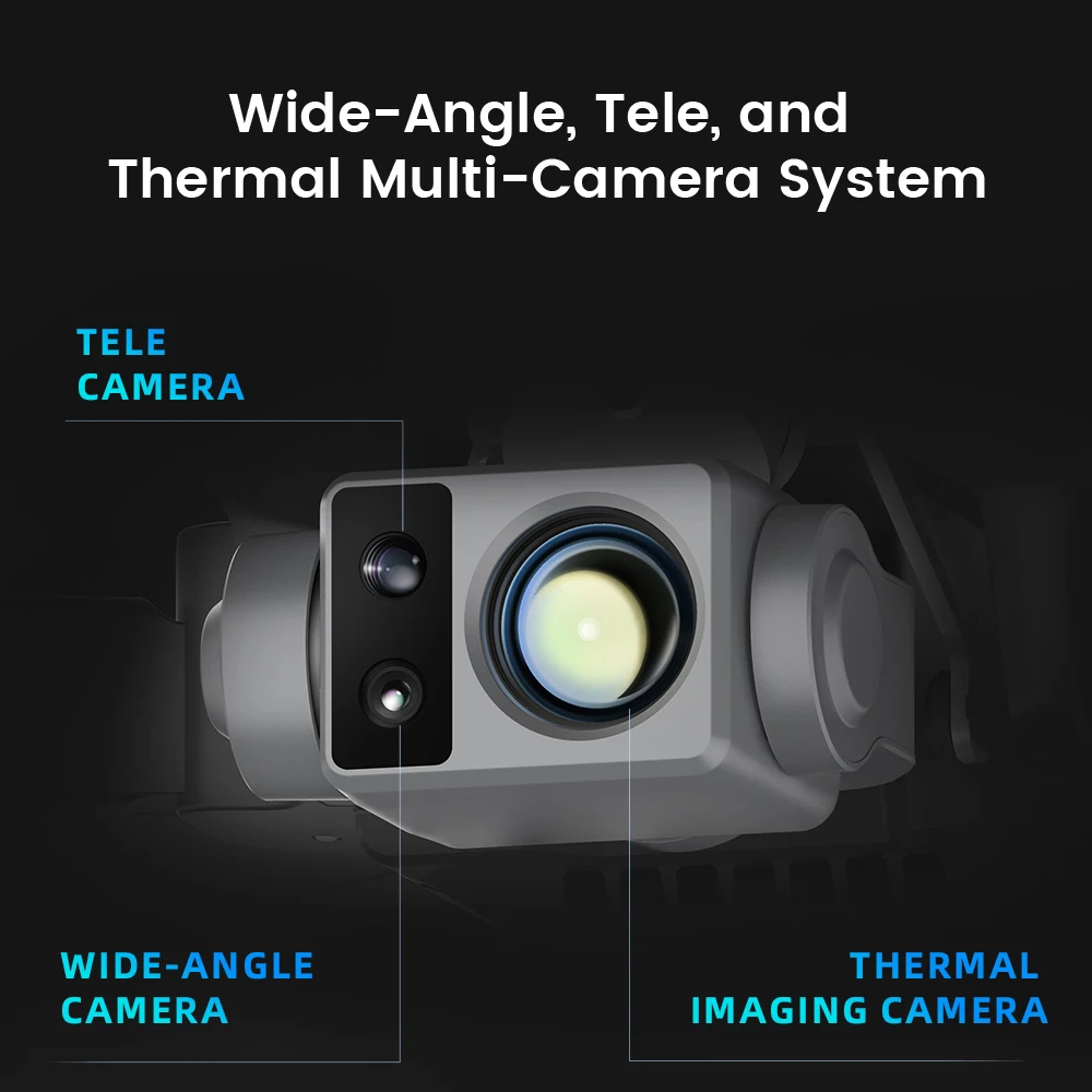 FIMI X8T Camera Drone Triple-camera Gimbal Thermal Infrared Lens 3-axis RokLink5.0 20KM Video Transmission AI Super Night Video
