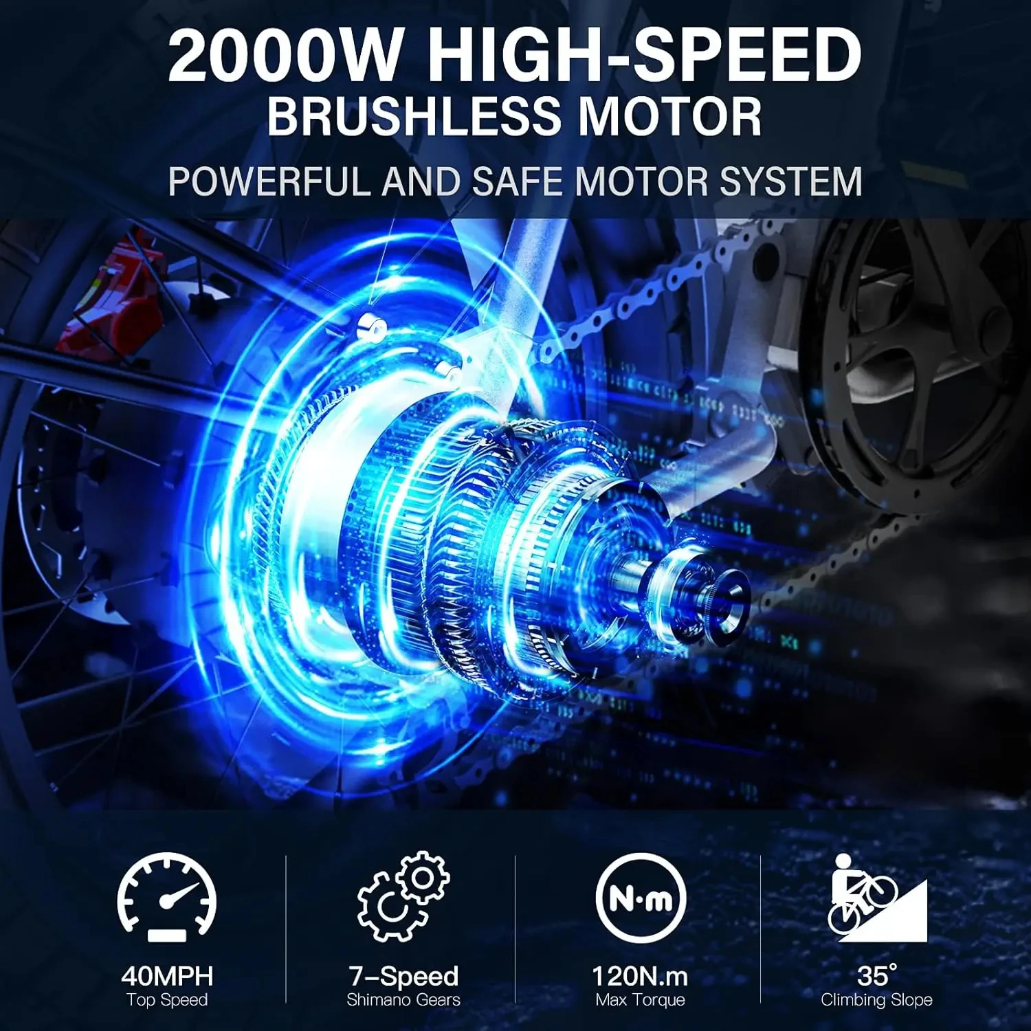 전기 자전거 성인용 3000W 60V 27.5AH 탈착식 배터리 전기 자전거 20인치 팻 타이어 전기 자전거 최대 161km 주행거리  / 선불 디지털 코드