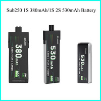 Sub250 1S 530mAh 90C Battery 1S 380mAh /2S 530mAh for FPV Drone Quadcopter LIHV Lightweigh Accessories