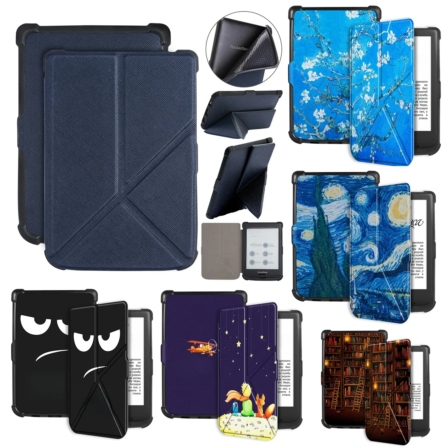 Etui Origami z miękkiego TPU z podstawką do PocketBook Touch HD 3/Lux 5/Basic Lux 4/3/2 628 627 618 617 616 606 632 Plus/Aqua 633 Color — zdjęcie produktu 7