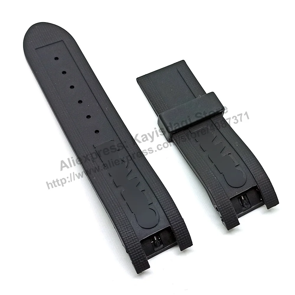 Imagem -03 - Borracha Preta Ver Band Strap Compatível para Cerruti 1881 Cra061e222c Cra051c224h 24 mm