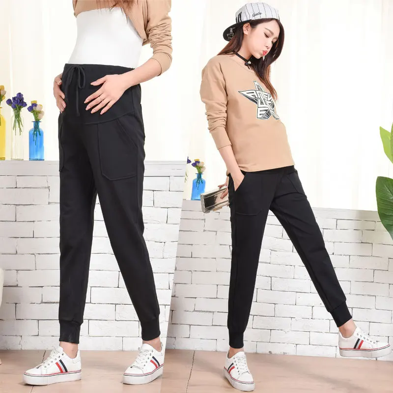 

High Waist Maternity Legging Pants Spring Fall Belly Support Trouser Pregnant Women Elastic Pant Pregnancy Clothing Plus Size