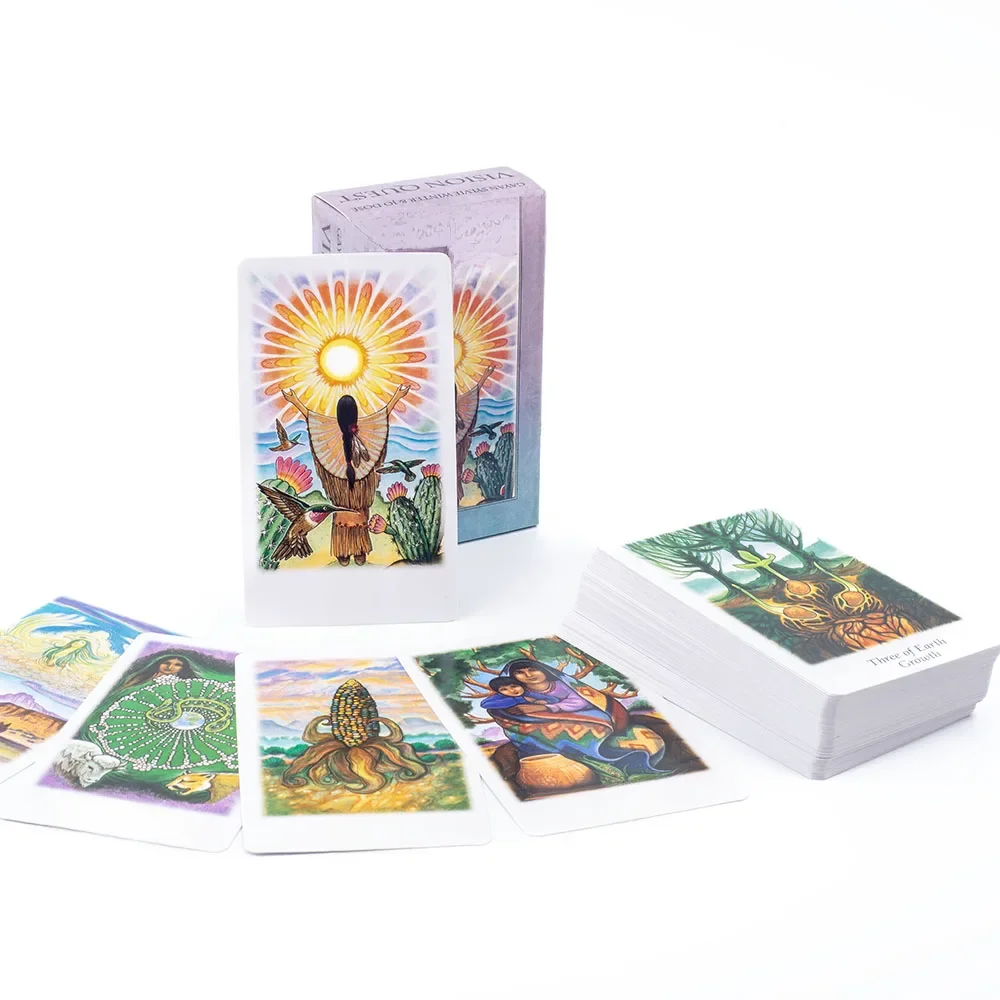Offres spéciales Vision Quest Tarot 78 jeu de cartes 10.3*6 cm destin Divination Tarot cartes FortuneTelling jeux de cartes jeu de société de fête