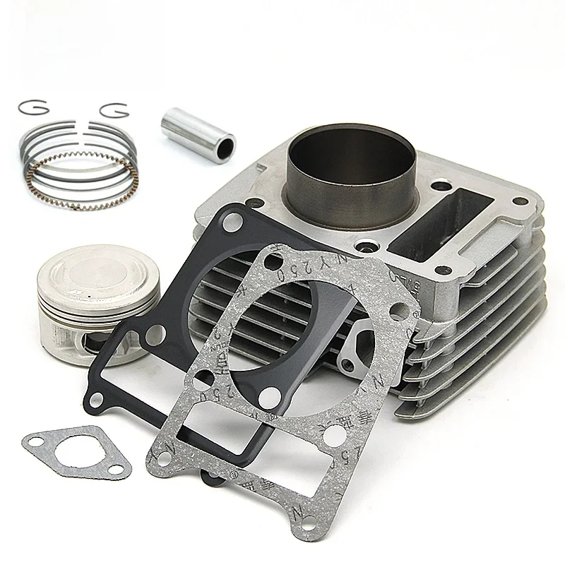 Kit Cylindre et Piston HATTCLUAN 54mm 57.4mm à Grande Alésage pour Moto Yamaha YBR125 TTR125 TTR125L TTR125E 125cc Modifié en 150cc