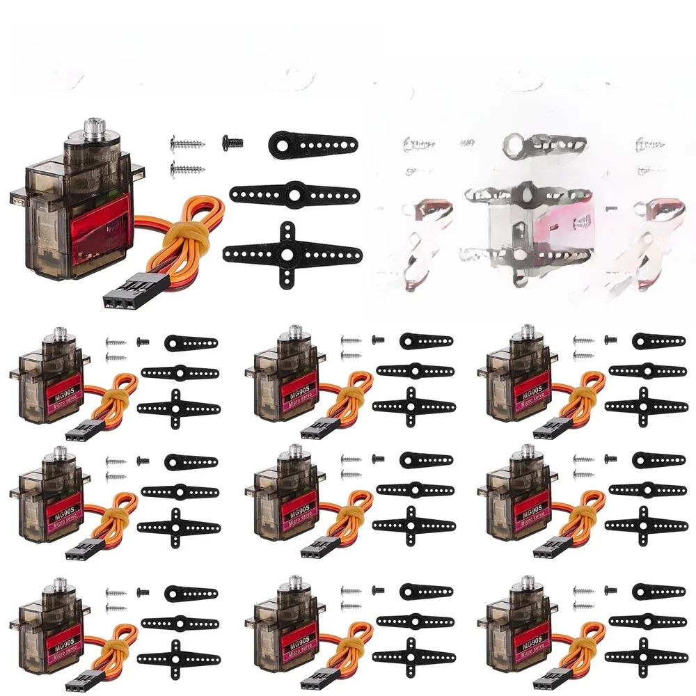 1-10PCS MG90S Micro Servo Motor Metal Gear Analog RC Servomotor 180 360 Degree For Mini Car Airplane Helicopter Arduino Robot — zdjęcie produktu 7