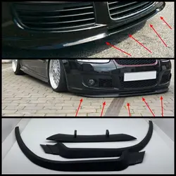 For VW Volkswagen Golf GTI R32 Jetta MK5 CUPRA Front Bumper Lip Universal 3pcs Diffuser Black Bumper Lip Spoiler body Kit Tuning