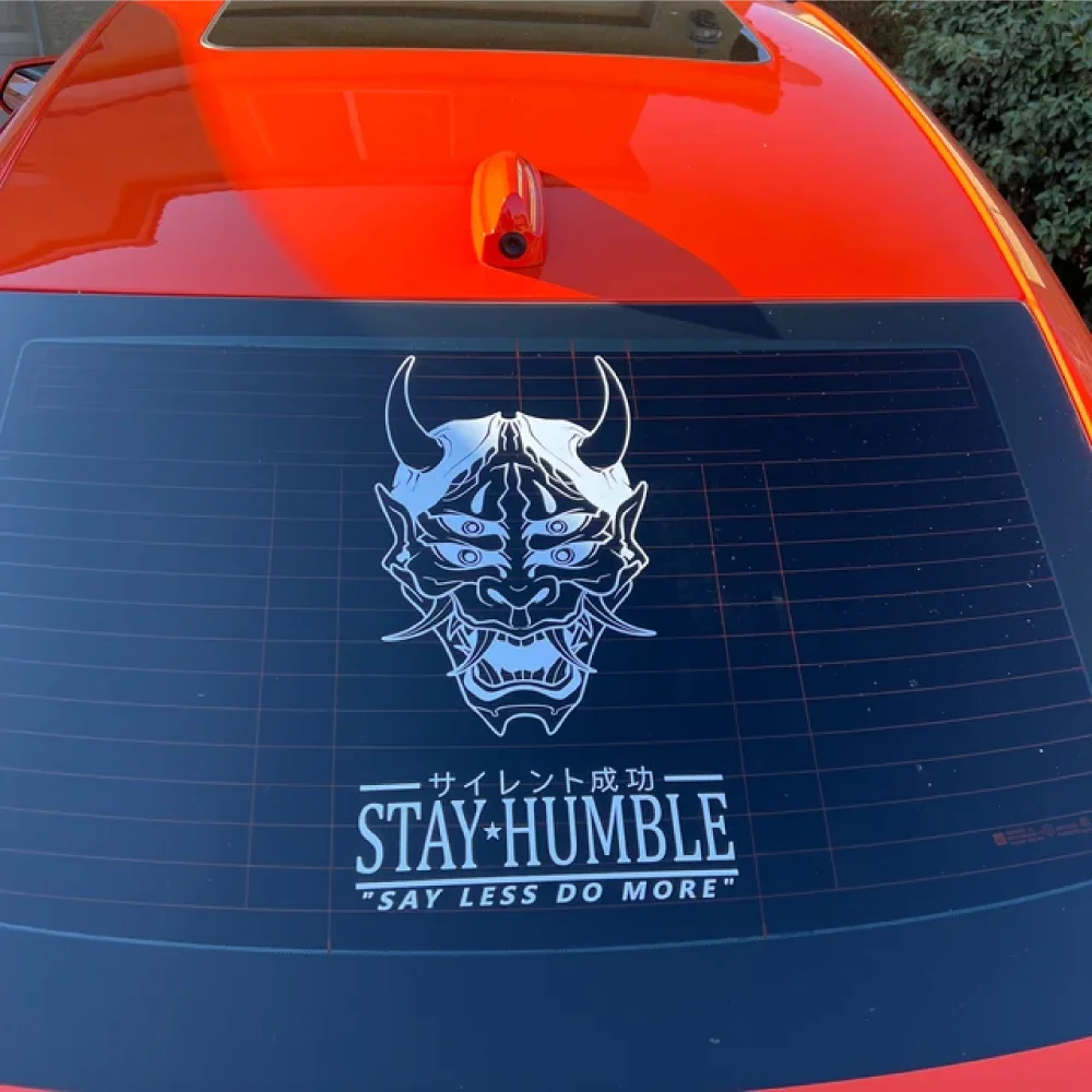 Hannya Mask Japanese Car Decal Sticker JDM Skull Vinyl Stickers for Auto Window Door Windshield Waterproof Decor Accessories