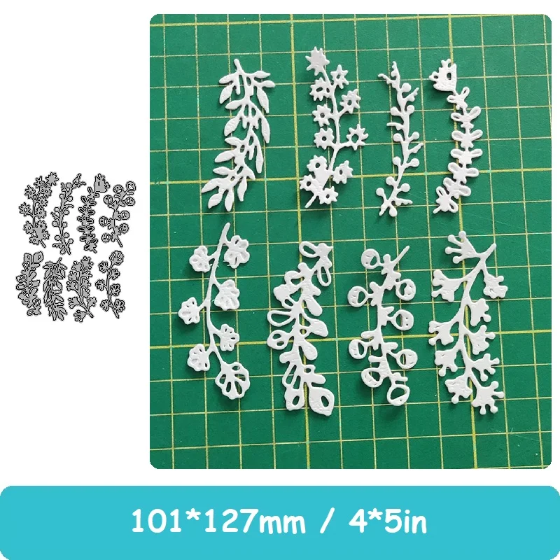 Scrapbook 8 Pieces Metal Die Cuts for Card Making Leaves Cutting Dies Leaf Die Cutting DIY Album Stencils Paper Craft Dies Cut