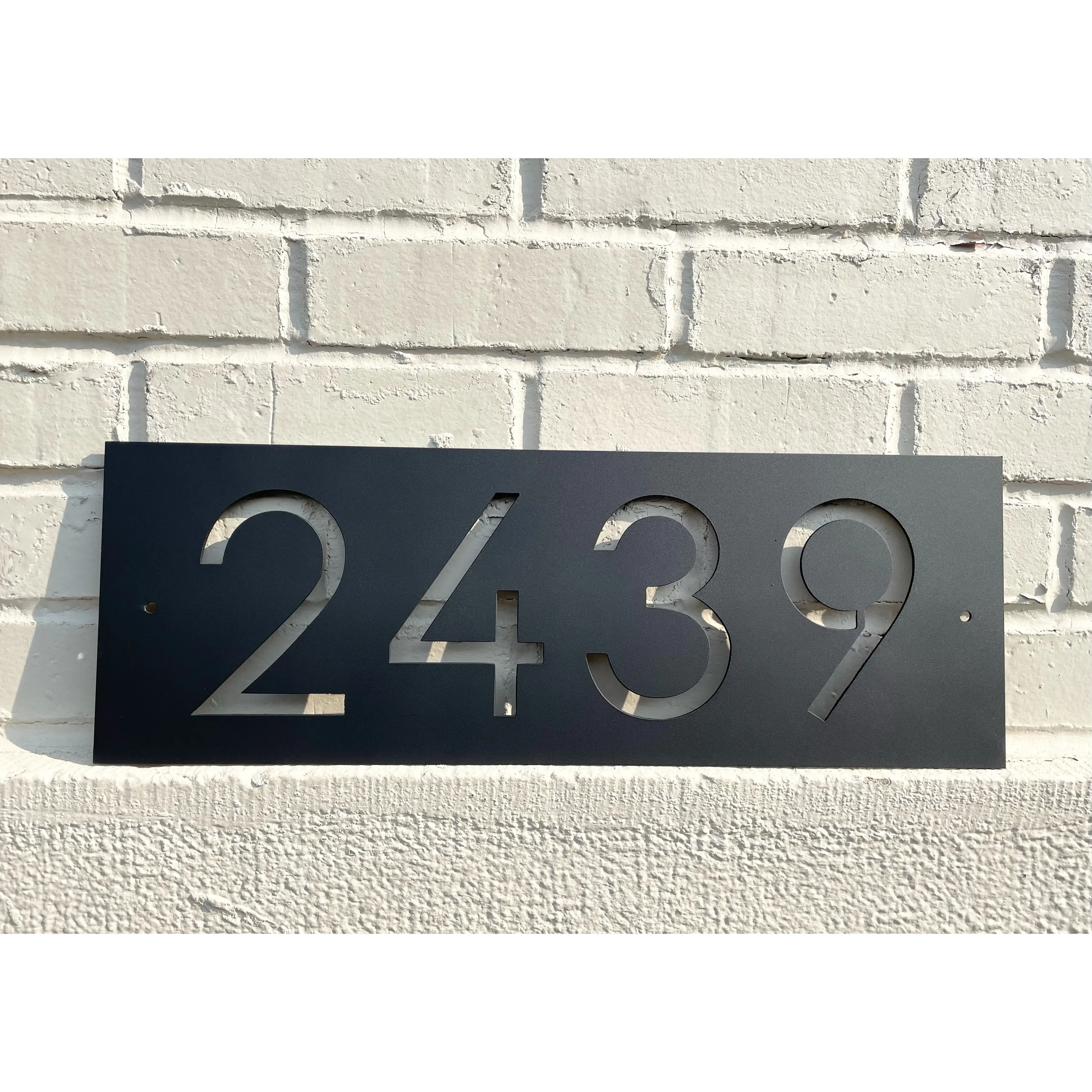 

Personalized House Sign Anti-UV Acrylic Modern House Number Door Number Plaque Street Name Waterproof Plate Black | 360 x 175mm