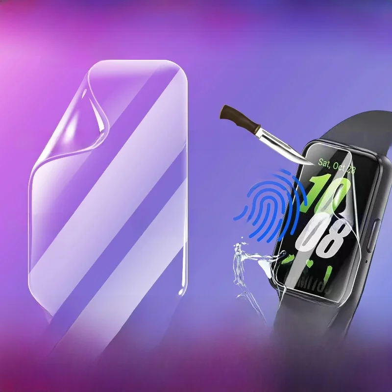 Pour Samsung Galaxy FIT 3 Smartwatch Films de protection HD Film Hydrogel transparent Anti-bulle couverture complète protecteurs d'écran de montre