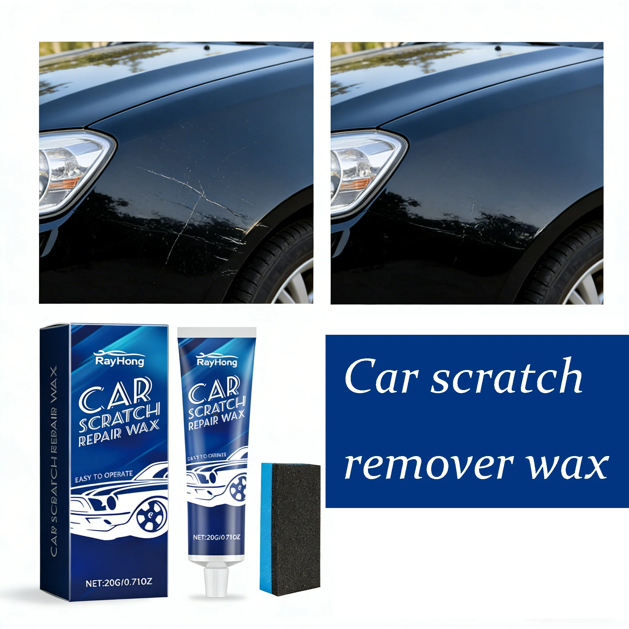 

Rayhong автомобильный воск для ремонта царапин, очистка грязи, защита автомобильной краски, предотвращение царапин, удаление ржавчины, защитный воск для ремонта царапин автомобиля