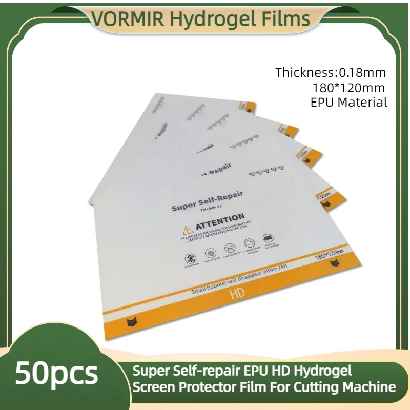 

50pcs Super Self-repair EPU HD Full Cover Hydrogel Film Second Self-healing Mobile Phone Screen Protector For Cutting Machine