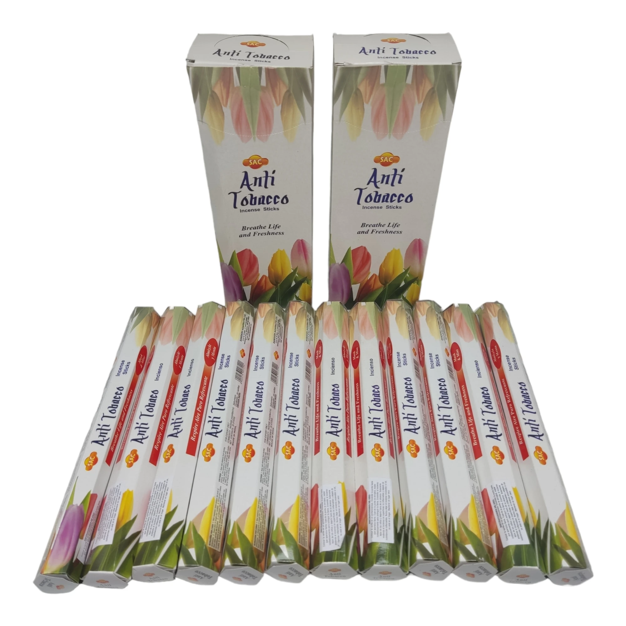 Palo Santo Incense from Sac 12 Boxes of 20 Sticks, Cinnamon, Rosemary, Rue 7 Chakras, Musk, Aloe Vera, Amber, Love, Anti-Tobacco, Astral, Attracts