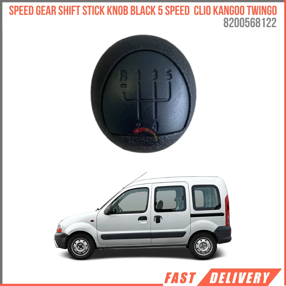 For Speed Gear Shift Stick Knob Black 5 Speed Clio 2001-2008 Kangoo 2001-2008 Twingo 2001-2008 Logan All Models Oem 8200568122