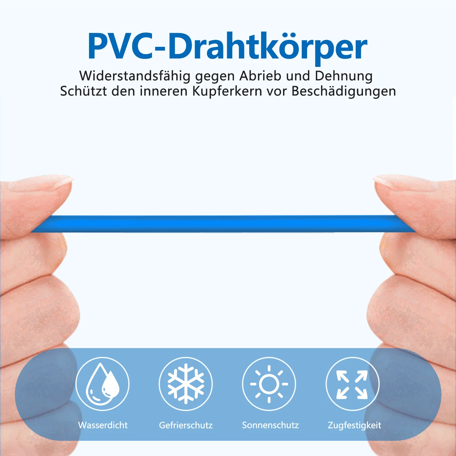 كابل تصحيح UTP Cat5e Ethernet مع قابس RJ45 باللون الأزرق