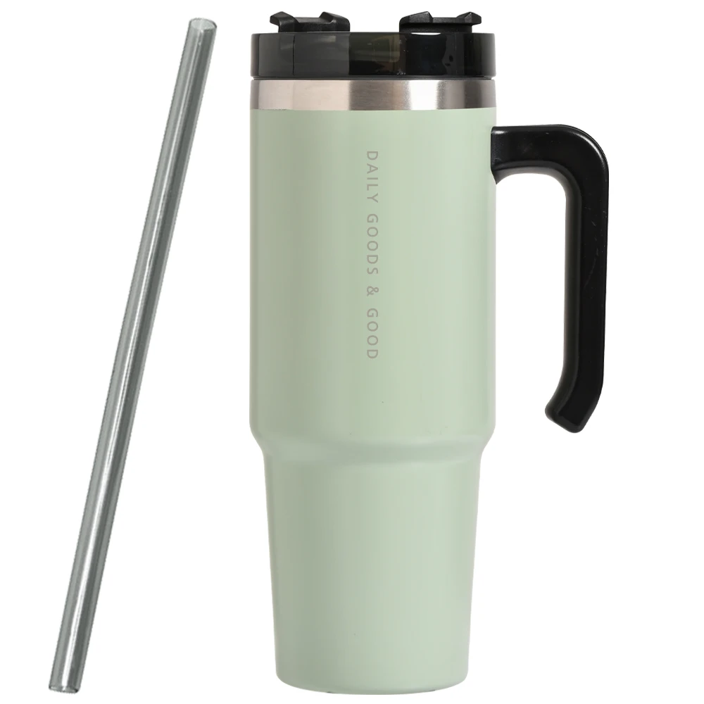 디지지 파스텔 스텐 진공 냉온 텀블러 900ml+전용 빨대 - 4