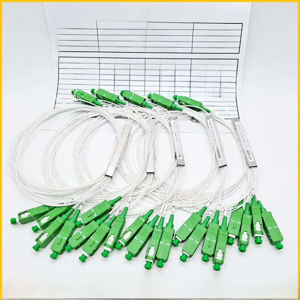 Rozdzielacz PLC 1X2 1X4 1X8 1X16 1X32 SC/APC SM jednomodowy 0,9 mm G657A1 PVC LSZH 1 m FTTH rozdzielacz światłowodowy — zdjęcie produktu 7