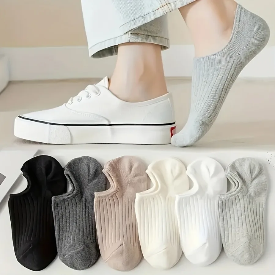 18 Piece Hidden Solid Color Boat Socks with Mixed Colors, Ma