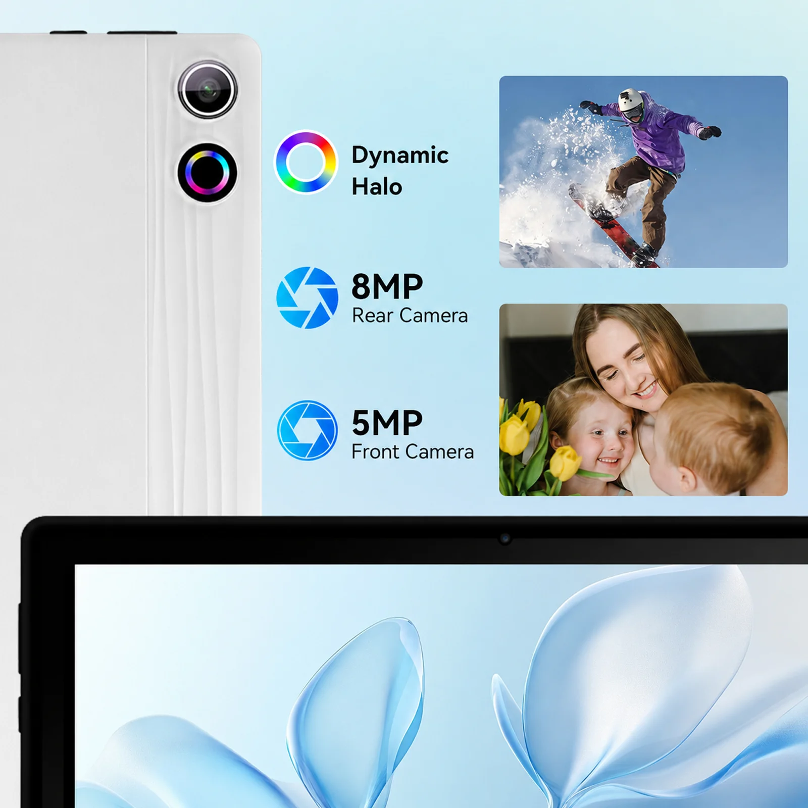 10.1 Inch Android 15 Tablet PC 24GB RAM 64GB ROM Octa Core Tablet with Widevine L1 WiFi Tablet for Students Back to School UK Stock