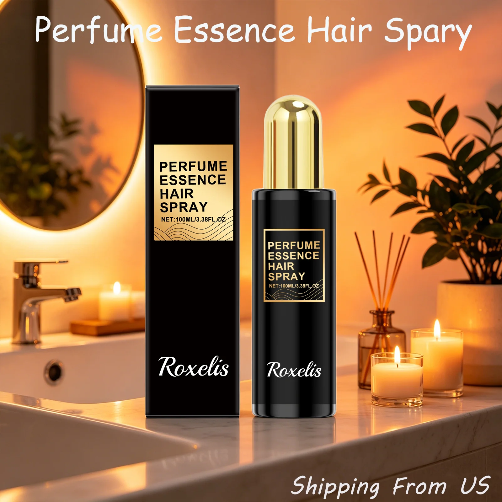 

Roxelis 100ml Rose Perfume Hair Care Essential Oil Spray Softening Care Hair Moisturizing Hair Gloss Care Hair is Not Greasy