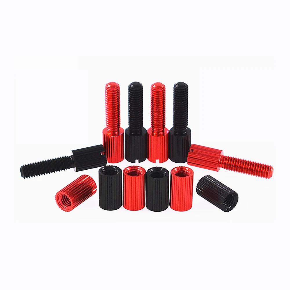 Colourful Slotted Thumb Screw Nut M5x17mm Aluminum Alloy Knurled Hand Tighten Bolts Computer Case DIY Parts