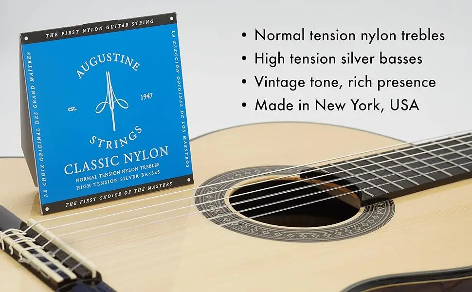 Augustine Classic Blue High Tension Classical Guitar Strings