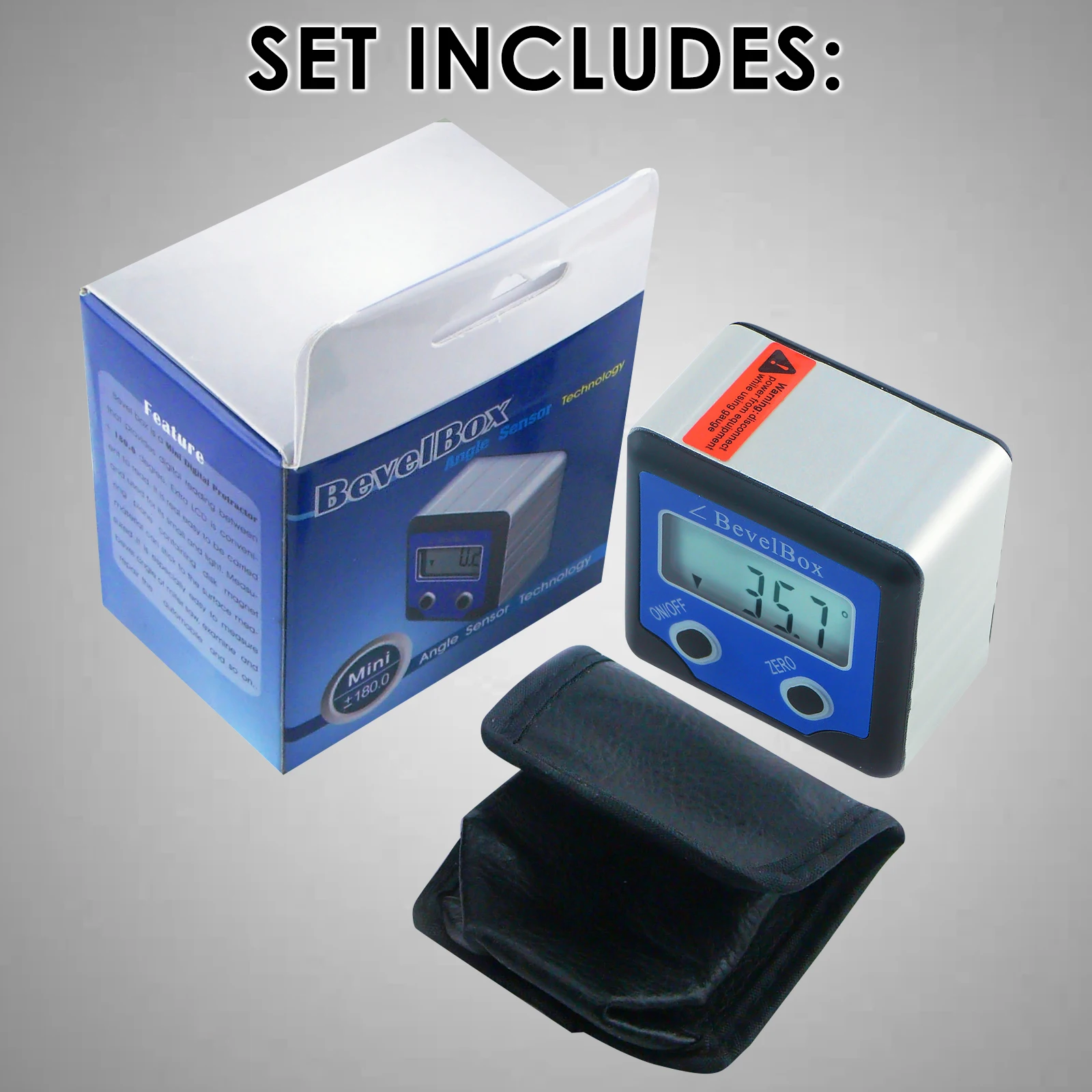 Digitale Bevel Box Hoekzoeker Gradenboog Met Magnetische Base Inclinometer Hoek Meting Tool