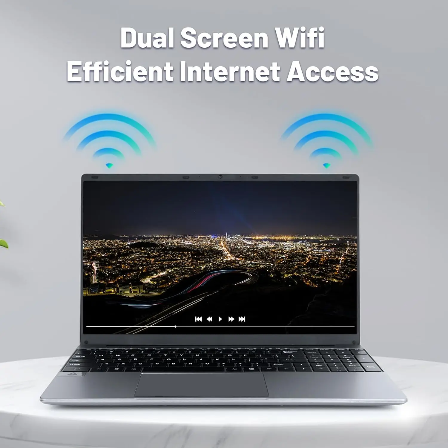 15.6" Laptop Computer Windows 11 Quad-Core Celeron N5095 Processors Laptops IPS Display 5000mAh 8GB DDR4 256GB High-Speed SSD