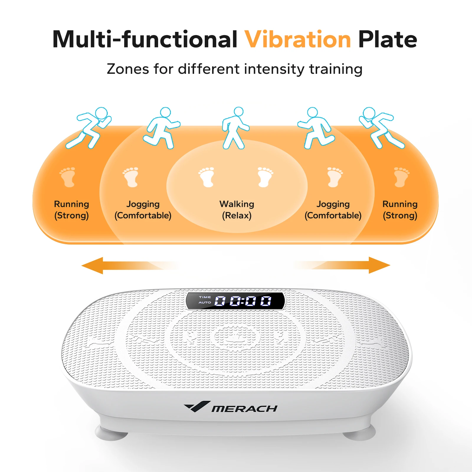 MERACH Vibration Plate Exercise Machine Whole Body Workout Power Vibrate Fitness Platform Vibration Plate Weight Loss & Shaping