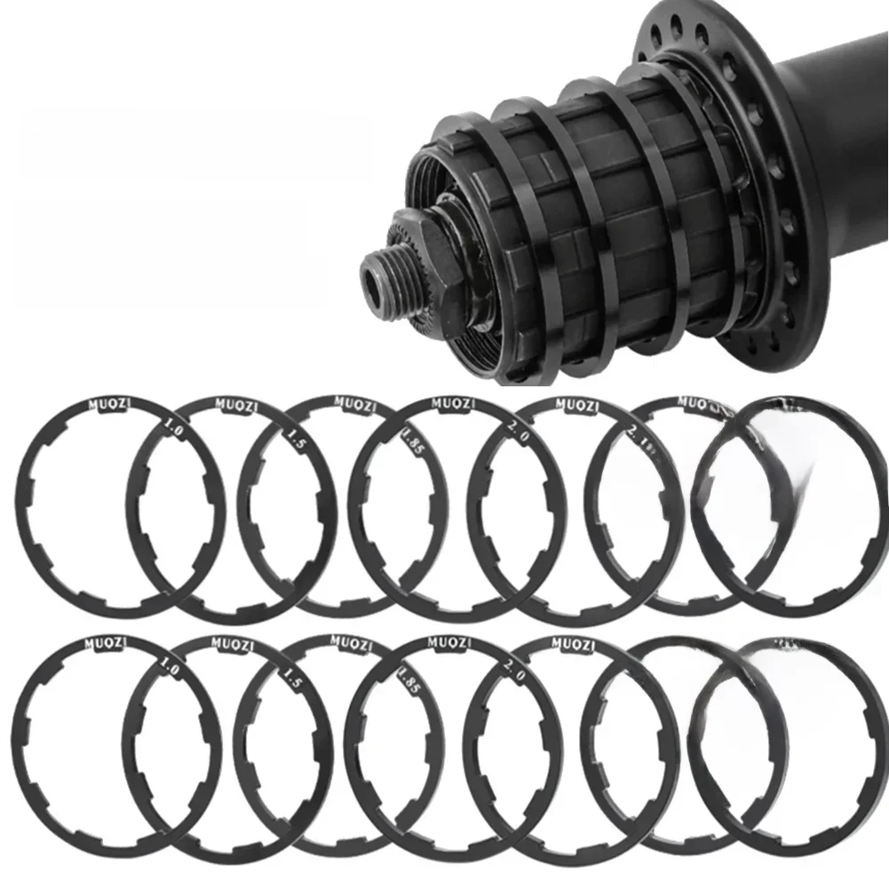Rondelle de moyeu de vélo 7 8 9 10 11 12 vitesses, Cassette d'espacement de volant d'inertie 1mm 1.5mm 1.85mm 2mm 2.18mm 2.35mm 2.5mm, joint de moyeu libre 1/5 piÚces