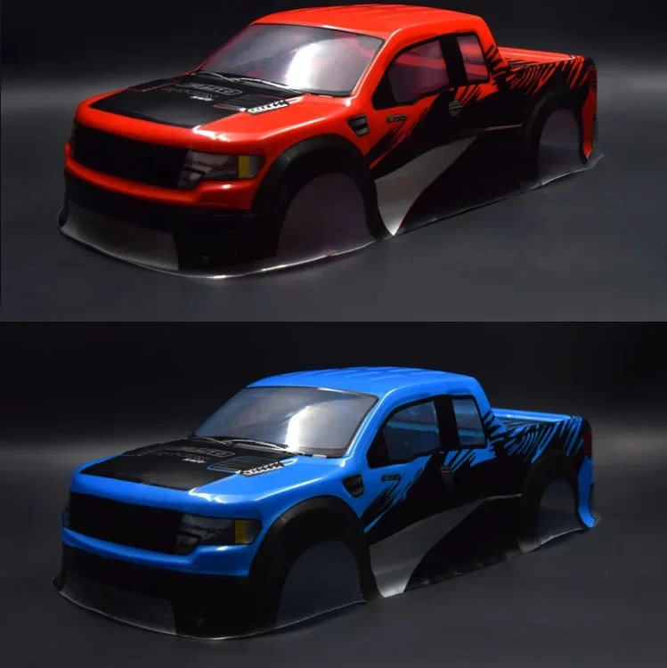 1-2szt niebieski+czarny 1/10 RC shell F150 RAPTOR PVC RC body shell 190MM/Akcesoria do 1/10 RC Trucks Monster Truck rozstaw osi 260mm — zdjęcie 2
