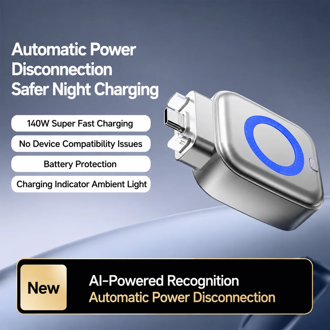 intelligence Full Charge Separator Protect battery health Smart Full Charge Self-Cut Type-C Auto Disconnect Charger Adapter