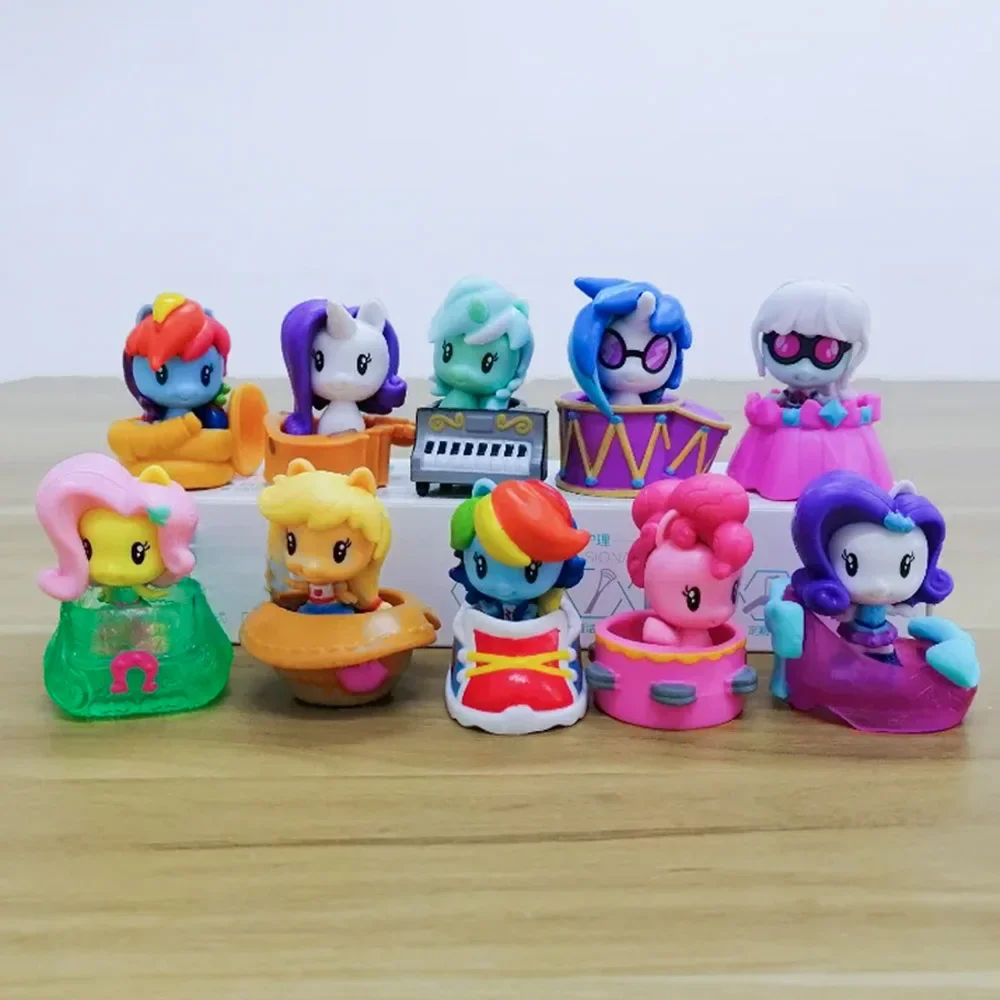 Hasbro-Figurine My Little Pony, Applejack, Rainbow Dash, Rarity, Fluttershy, Twilight, Rotterdam, Kle Model Toy Figure, Renforcement des ornements