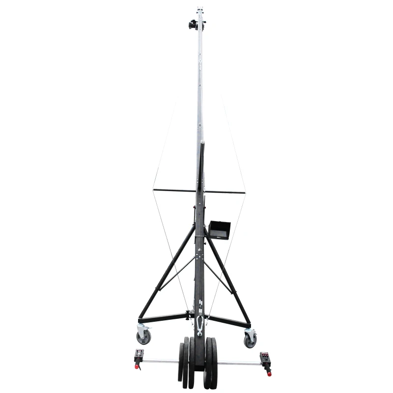 Jianmei 8 Meter  Foot Aluminum Camera Crane Jib with 360 Panning Base and Square Cube Arm Counter with 3-axis Dutch Head