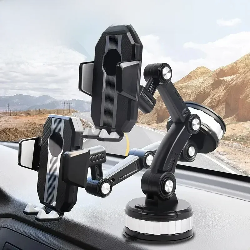 Support de téléphone universel rotatif à 360 degrés pour voiture, support de pare-brise pour iPhone Samsung Xiaomi, conduite mains libres, support de téléphone pour voiture