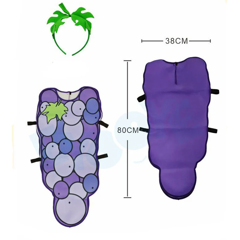 남녀공용 과일 할로윈 의상, 남아용 포도 의상