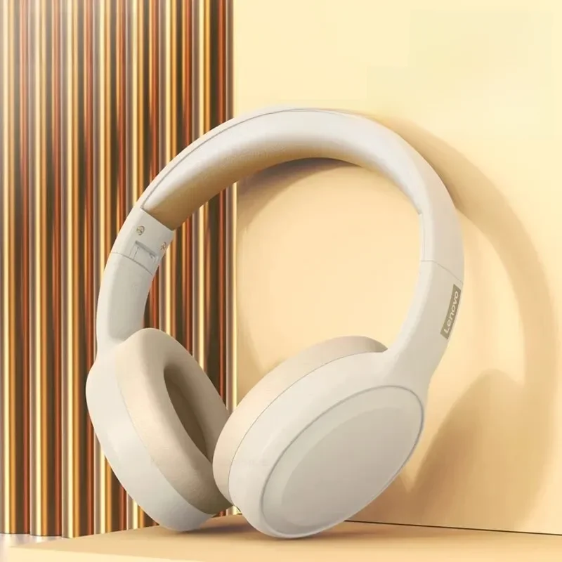 Lenovo-TH30 Auscultadores Sem Fio com Microfone, Bluetooth 5.3 Fones De Ouvido, Dobrável Gaming