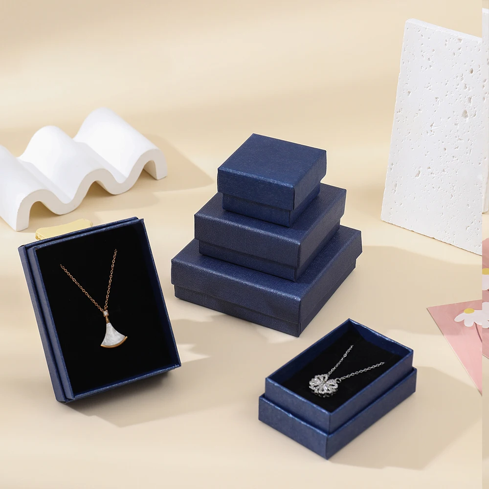 24 Stück Schmuckschatulle für Halskette, Ohrringe, Ringe, Armbänder, Verlobung, Geburtstag, Geschenk, Verpackung, Papier, Schmuck-Organizer, Display – Detail 10