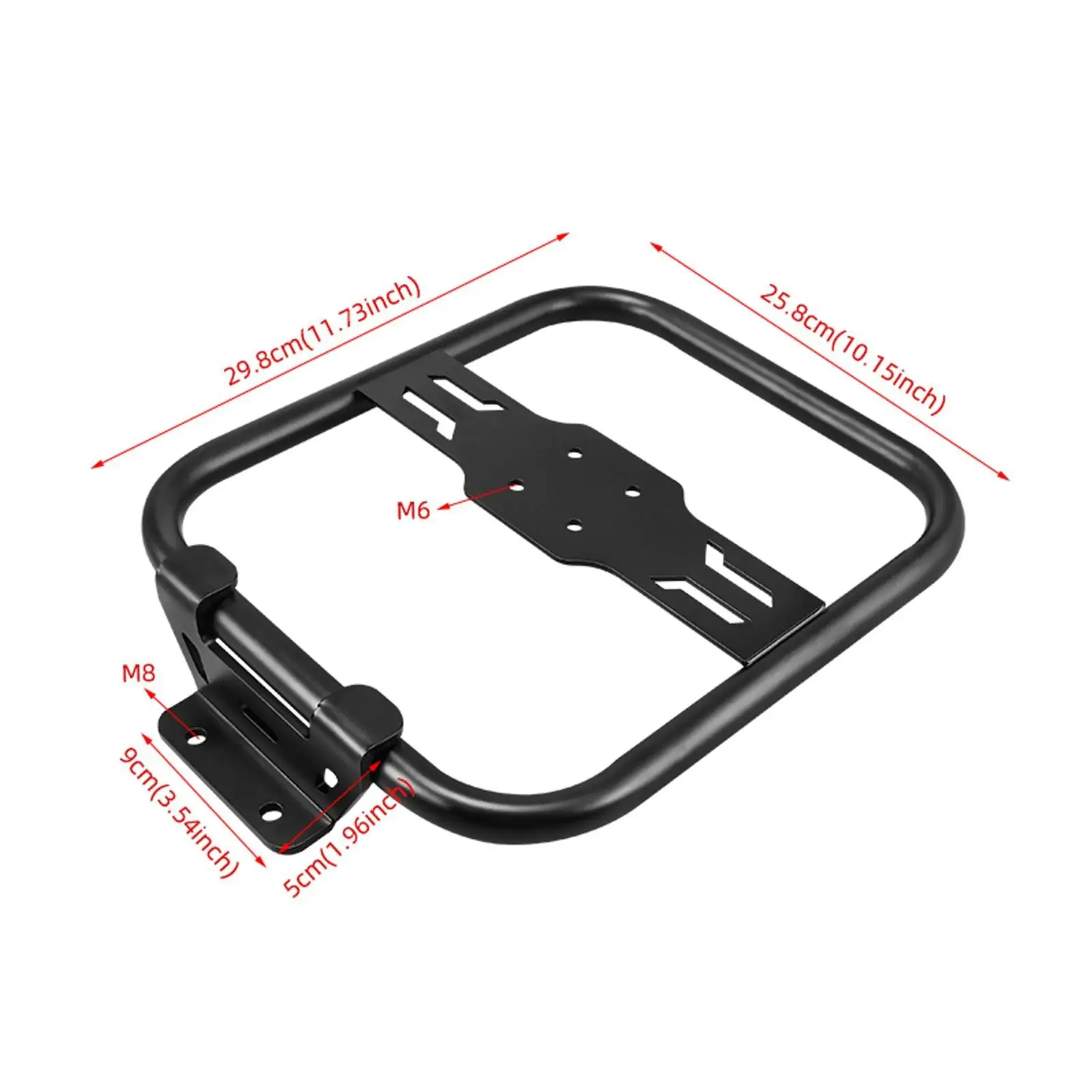 Motorcycle Fuel Tank Rack Iron 29.8x25.8cm Black Support Bracket Compatible for Honda CT125 High Performance Easy Installation
